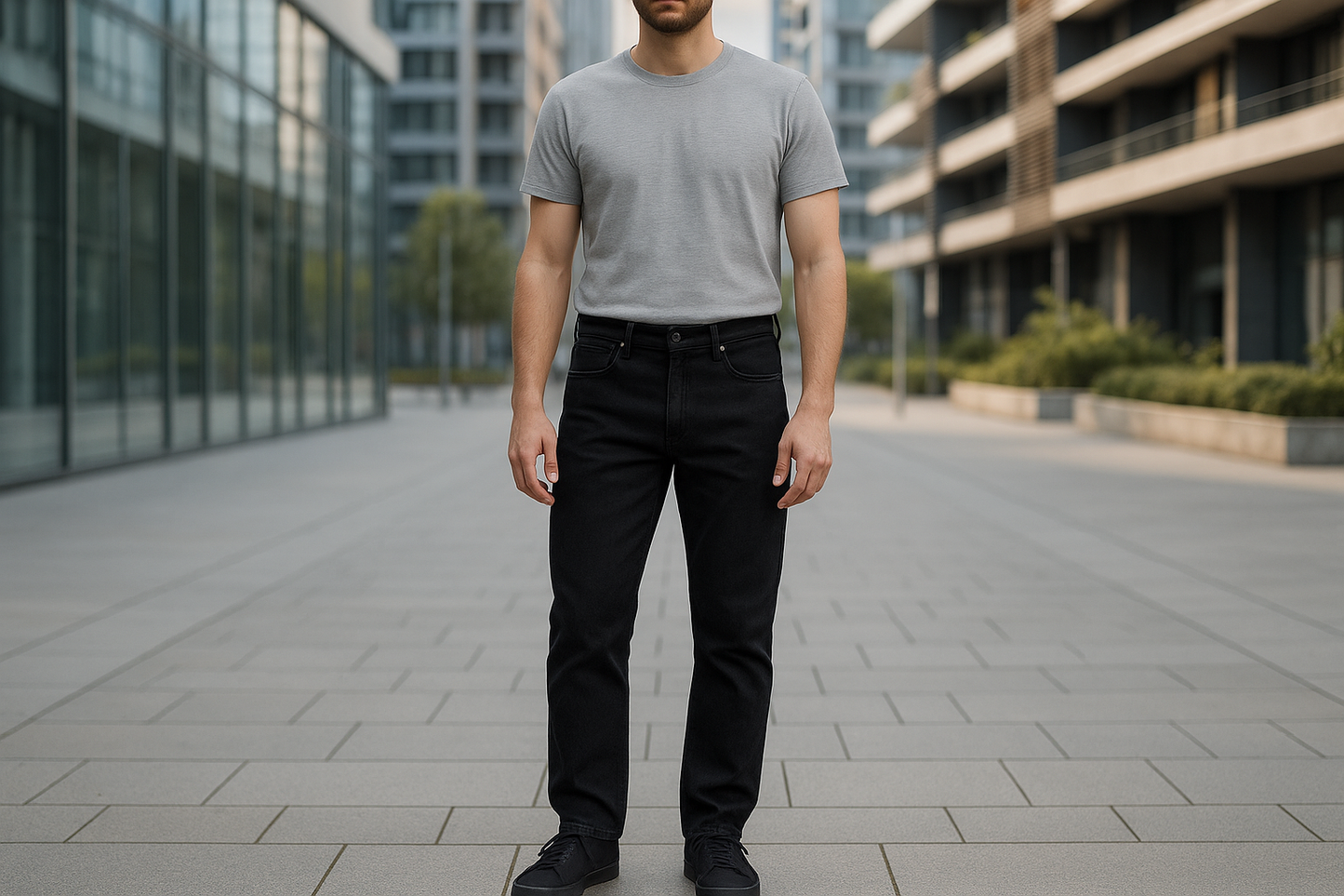 Jeans Regular Fit Nero - Lifestyle