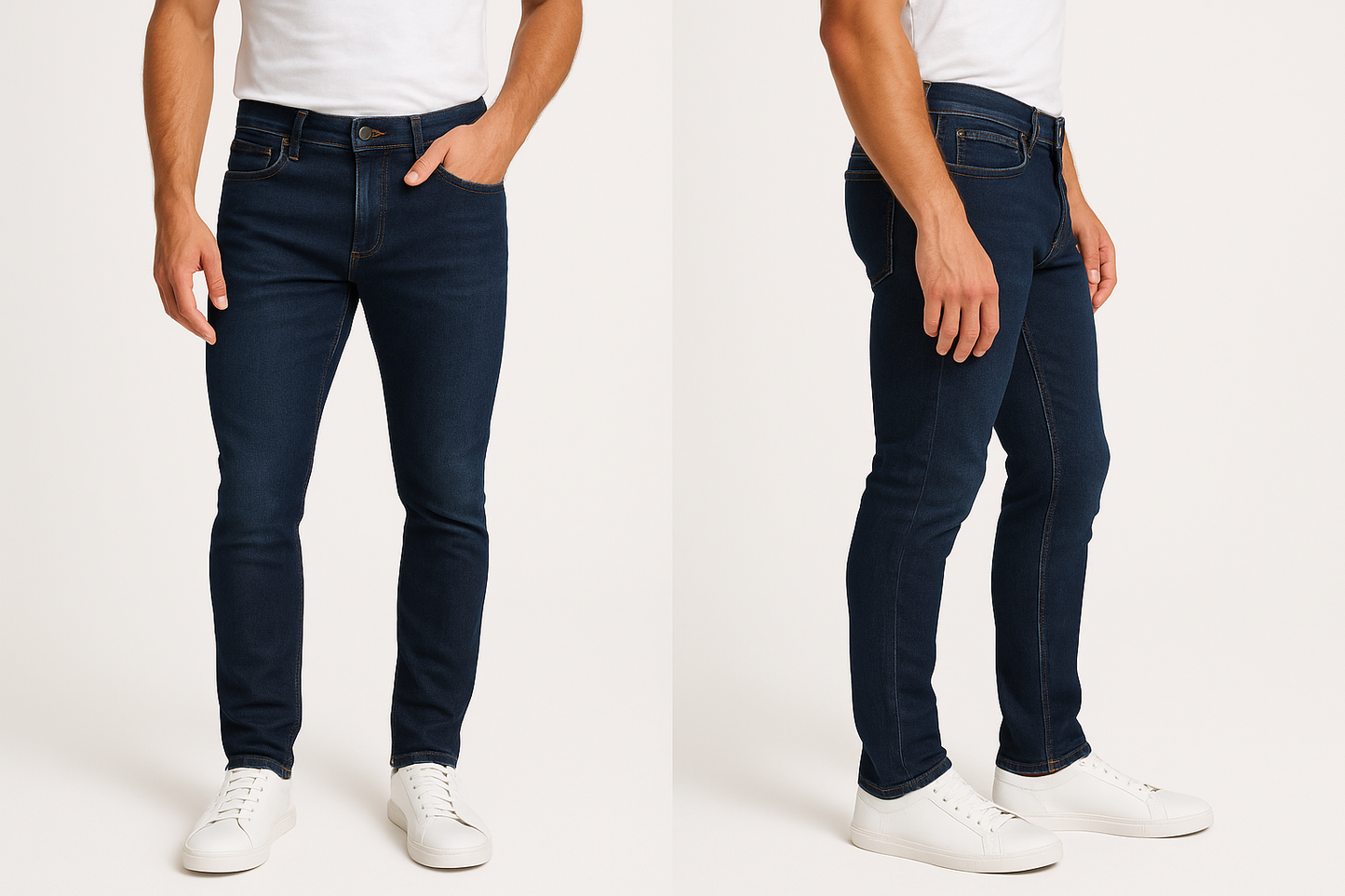 Jeans Slim Fit Blu Scuro - Vista Principale