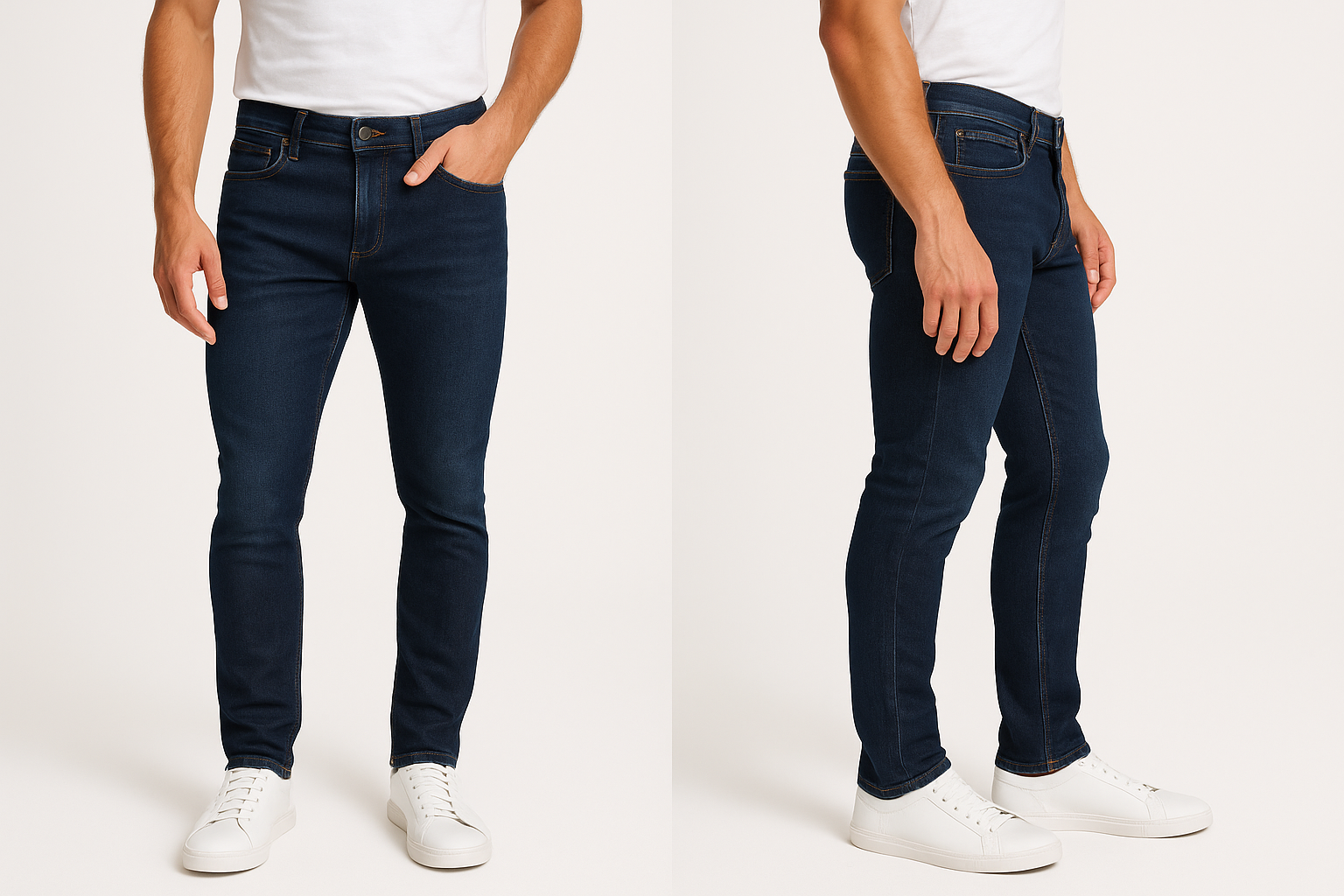 Jeans Slim Fit Blu Scuro - Vista Principale